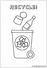 Bin Recycle Coloring Online Pages Color Coloringpagesonly sketch template