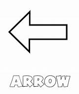 Arrow Coloring Shapes Pages Cartoon Curved Netart 28kb 724px sketch template