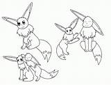 Eevee Coloring Pages Pokemon Evolutions Eeveelutions Family Lineart Cartoon Template Deviantart Comments Library Clipart Coloringhome sketch template