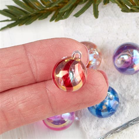 miniature acrylic swirl ornaments holiday miniatures dollhouse