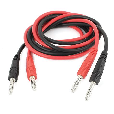 pair red black multimeter dual mm banana plug test cable cord cm walmartcom walmartcom