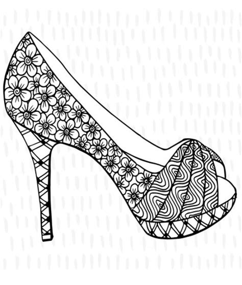 high heel stiletto shoe colouring page recolor app coloring pages