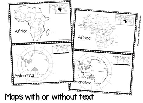 continents  kids printable worksheet book