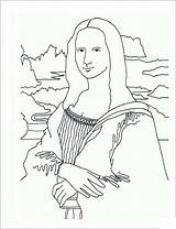 Mona Lisa Coloring Printable Coloringpagesonly Via sketch template