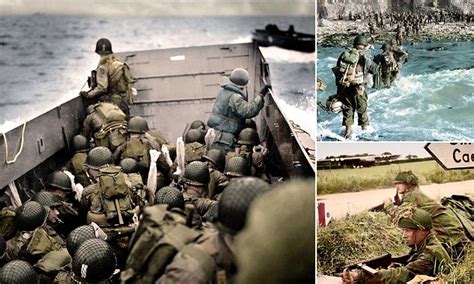 colourised pictures   day heroes    time daily mail