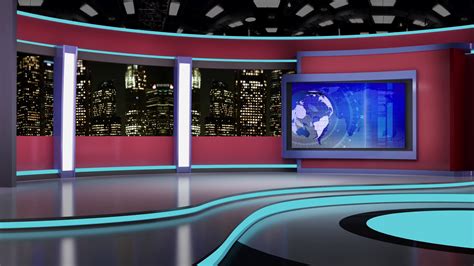 news tv studio set  virtual green screen background loop stock video footage storyblocks