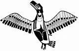 Thunderbird Haida Coloring Native American Northwest Coastal People Pages Birds Tribal Bird Bibliodyssey Tribe Haïda Designs Tlingit North Eclectic Historic sketch template