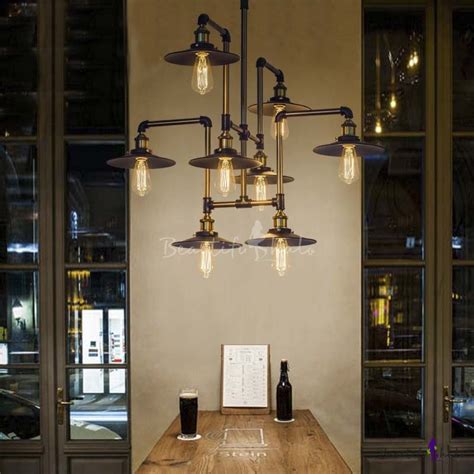 industrial style  light large led pendant chandelier commercial coffee