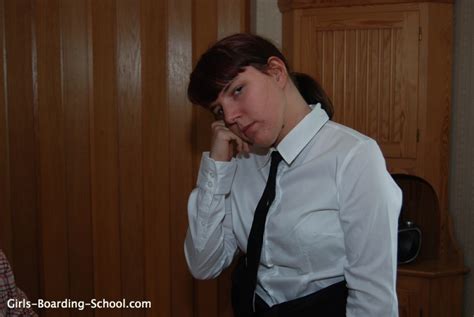 schoolgirl in uniform came to headmaster for a portion of paddling