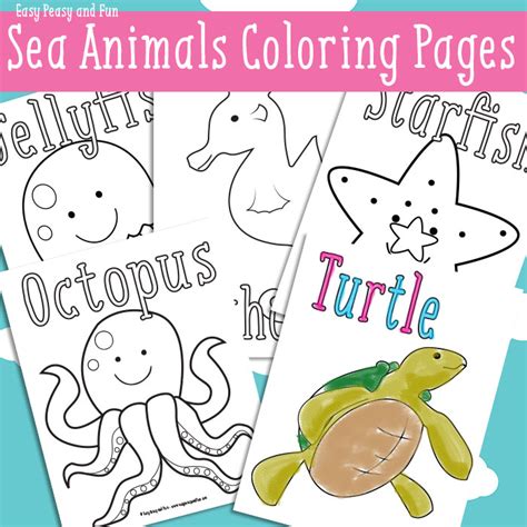 ocean animal coloring pack