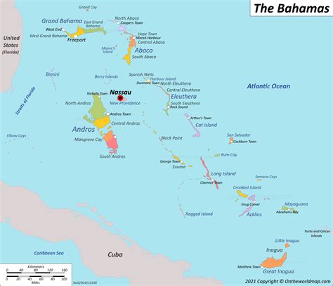 bahamas map detailed maps  commonwealth   bahamas