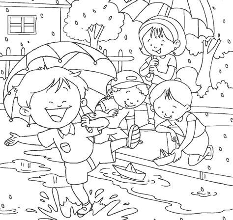 rainy day printable colouring pages  champak magazine