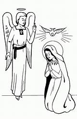 Mary Annunciation Dibujo Saints Biblia Anunciacion Spoke Divyajanani sketch template