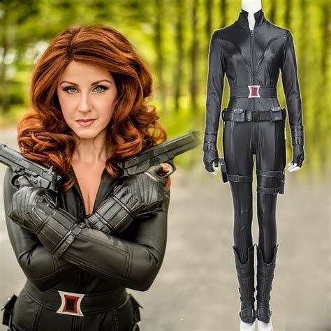 Black Widow Costume Disguise Women The Avengers 1 Natasha