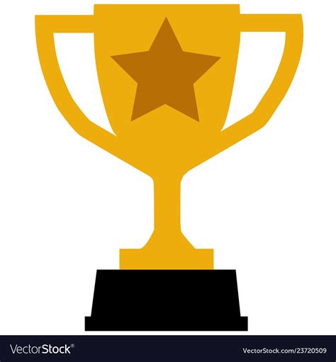 trophy icon  gray background flat style trophy vector image