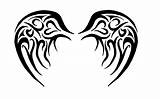 Wings Tribal Angel Clip Tattoo Baby Guardian Silhouette Simple Wing Clipart Heart Drawing Deviantart Drawings Cliparts Designs Coloring Pages Clipartbest sketch template