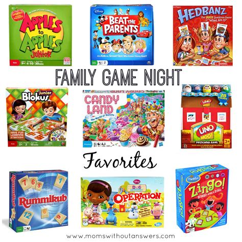 favorite family board games moms  answers
