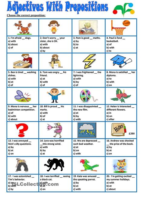 preposition exercises images  pinterest english class