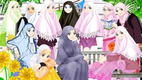 Gambar Kartun Keluarga Muslimah Adzka