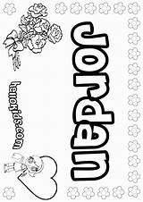 Jordan Coloring Name Brenda Pages Popular Girls Template sketch template