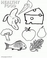 Coloring Healthy Food Pages Printable Foods Picnic Sheets Unhealthy Protein Health Children Preschool Colouring Sheet Print Group Kids Color Eating sketch template