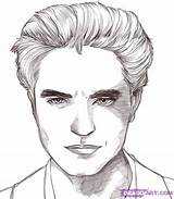 Twilight Edward Cullen Pattinson Robert Coloring Pages Drawing Saga Dawn Breaking Draw Drawings Dessin Step Portrait Part Bella Easy Dessins sketch template