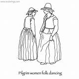 Pilgrim Dancing Coloring Pages Women Xcolorings 46k Resolution Info Type  Size Jpeg sketch template