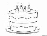 Cake Coloring Birthday Pages Coloring4free Print Related Posts sketch template