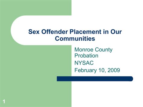 Sex Offender Residency Law Presentation