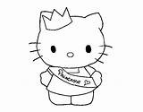 Coloring Kitty Princess Coloringcrew Pages sketch template