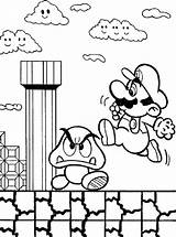 Mario Coloring Pages Bros Super Online Tsgos sketch template