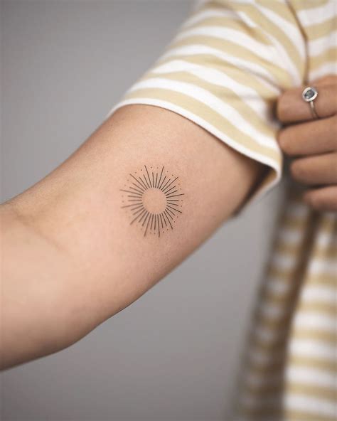 small sun tattoos discover   beautiful small sun tattoo ideas