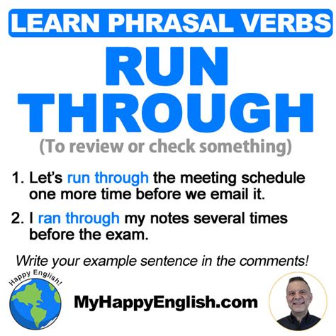 learn phrasal verbs run  happy english  english lessons
