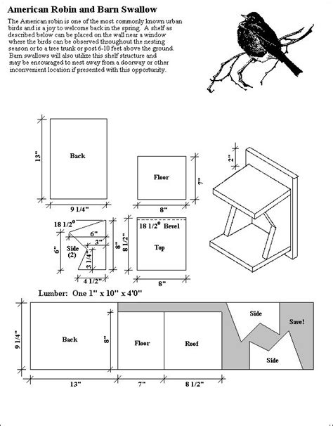 robin nest box plans woodworking projects plans