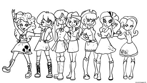 equestria girls coloring page printable