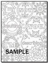 Coloring Pages Boyfriend Hate Quotes Adult Funny Printable Amazon sketch template