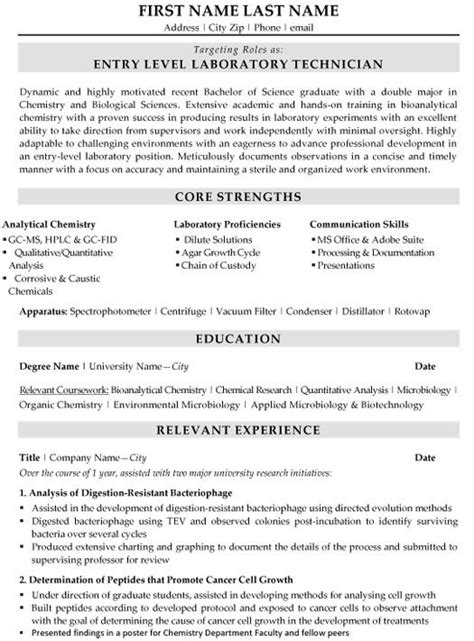 lab technician laboratory technician resume examples resume