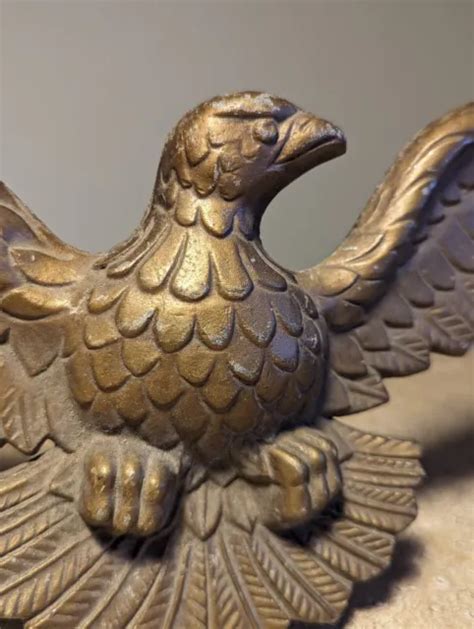 vintage mcm sexton american eagle crest 20 wingspan cast metal wall