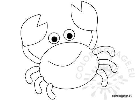 cute crab coloring page