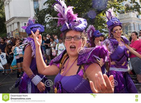 beautiful women at notting hill carnival editorial