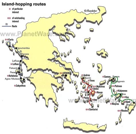 map  greece island hopping routes planetware