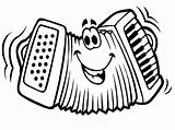 Accordion Cartoon Coloring Drawing Pages Getdrawings Colouring Results Funny sketch template