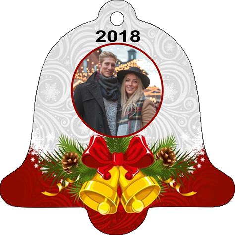 bell shaped photo christmas ornament varsity imprints