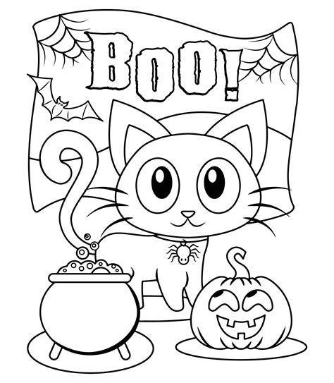 printable halloween coloring pages  kindergarten printable