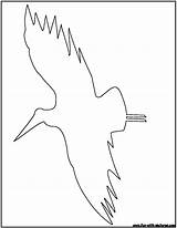 Outline Stork Flying Coloring Fun Pages sketch template