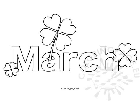 month march coloring page