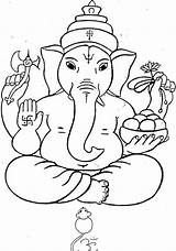 Ganesh Ganesha Goddesses Ganpati Printablefreecoloring Sketchite Hindou Template Coloriagesaimprimer sketch template