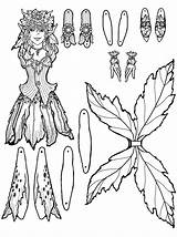 Paper Doll Puppet Fairy Dolls Coloring Cut Pages Puppets Printable Color Perrin Toys Fairies Craft Colouring Jointed Hadas Assemble Crafts sketch template