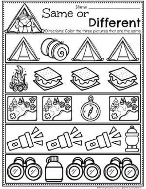 camping theme preschool printables printable templates wonderland