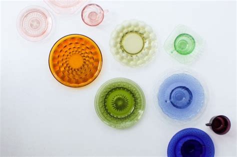 Assorted Colored Glass Plates — Otis Pearl Partywares